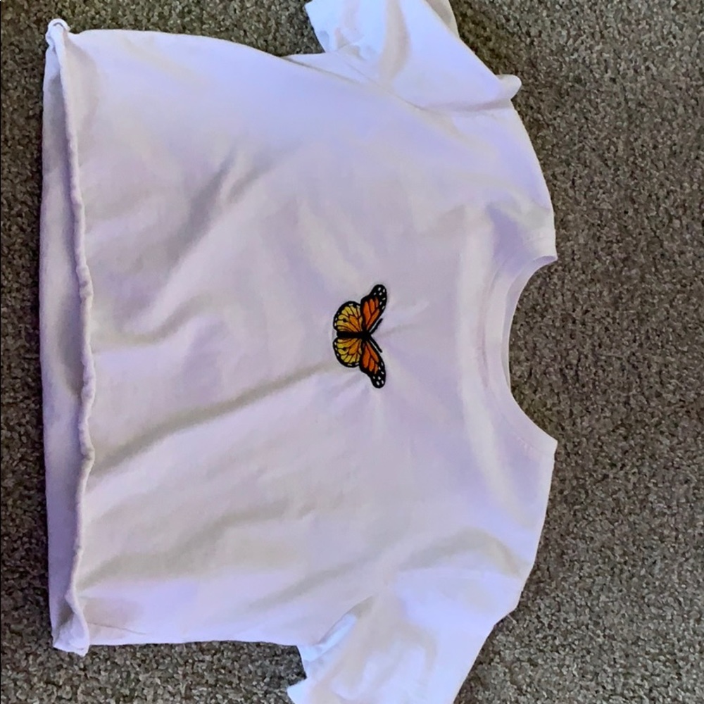 Brandy Melville butterfly crop top